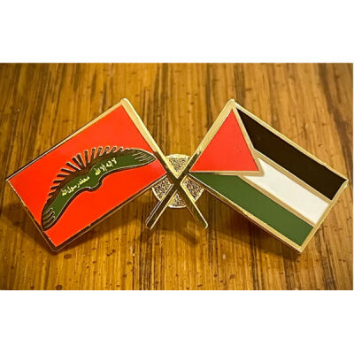 Muslim-American & Palestinian Flags Lapel Pin Thumbnail