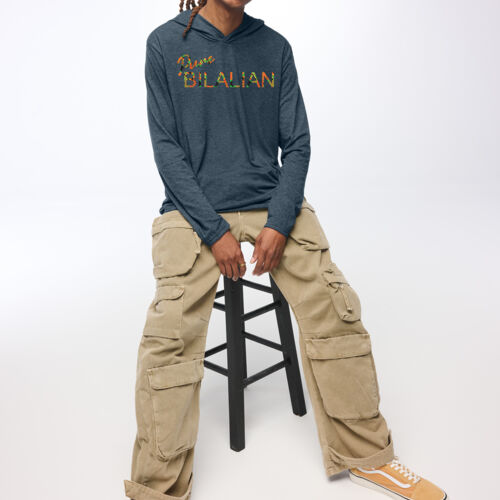 Pure Bilalian Kente Cloth Print Pullover Ladies Triblend Hooded Sweatshirt Thumbnail