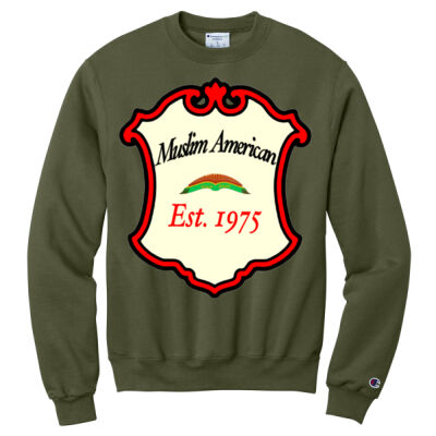Muslim American, est. 1975 printed Champion Crewneck Sweatshirt Thumbnail