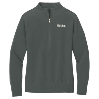 Bilalian Embroidery  - Women's Linear Texture 1/4 Zip Thumbnail