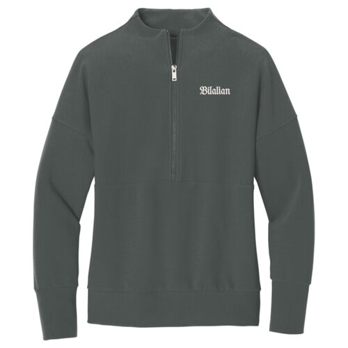 Bilalian Embroidery  - Women's Linear Texture 1/4 Zip Thumbnail