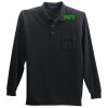 Long Sleeve Silk Touch Polo with Pocket Thumbnail